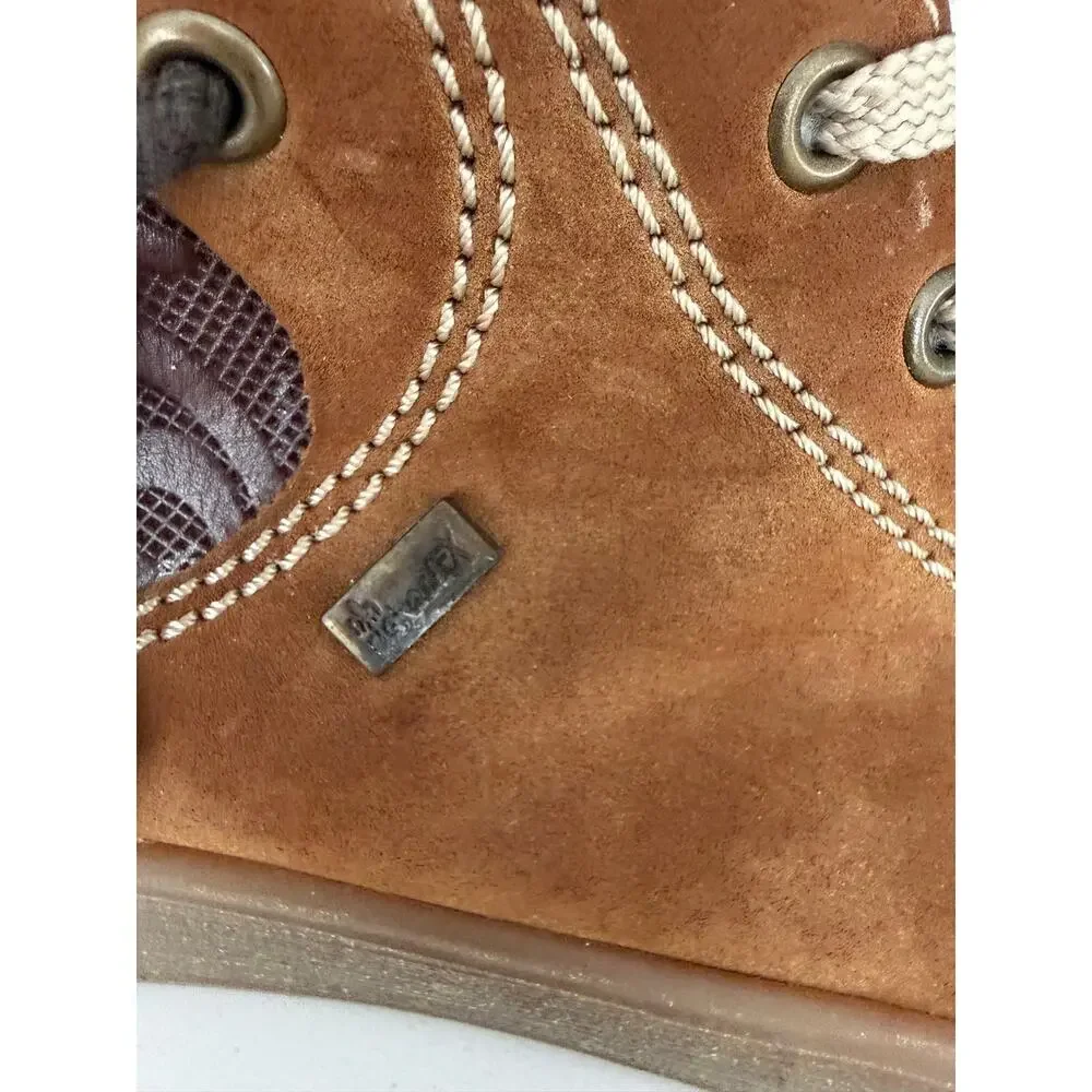 Reiker Tex cognac ankle boots sz 40 zip up comfort Nubuck outdoors gorpcore